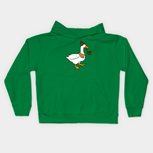 Detective Goose Illustration Kids Hoodie